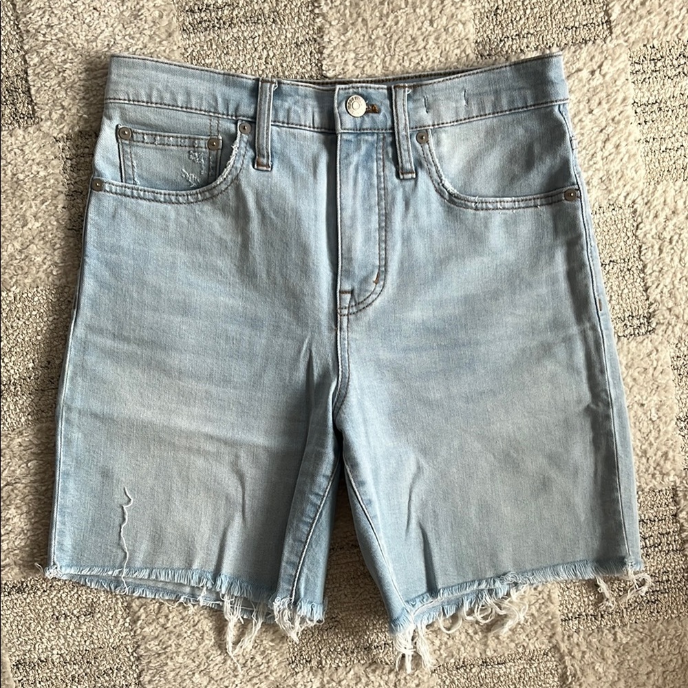 Madewell Light Wash Denim Bermuda Shorts